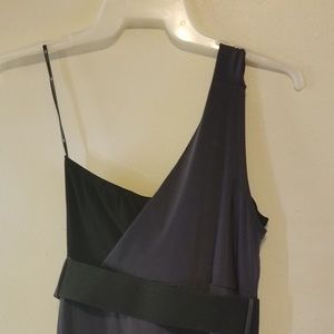 Black one shouldered black dress